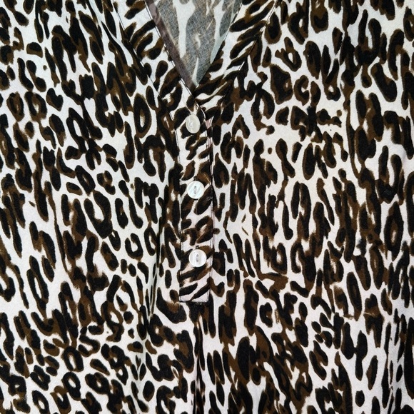 🌻 Flint & Moss Floral Leopard Sleeveless Sun Dress size Large Beach Boho - Picture 5 of 11